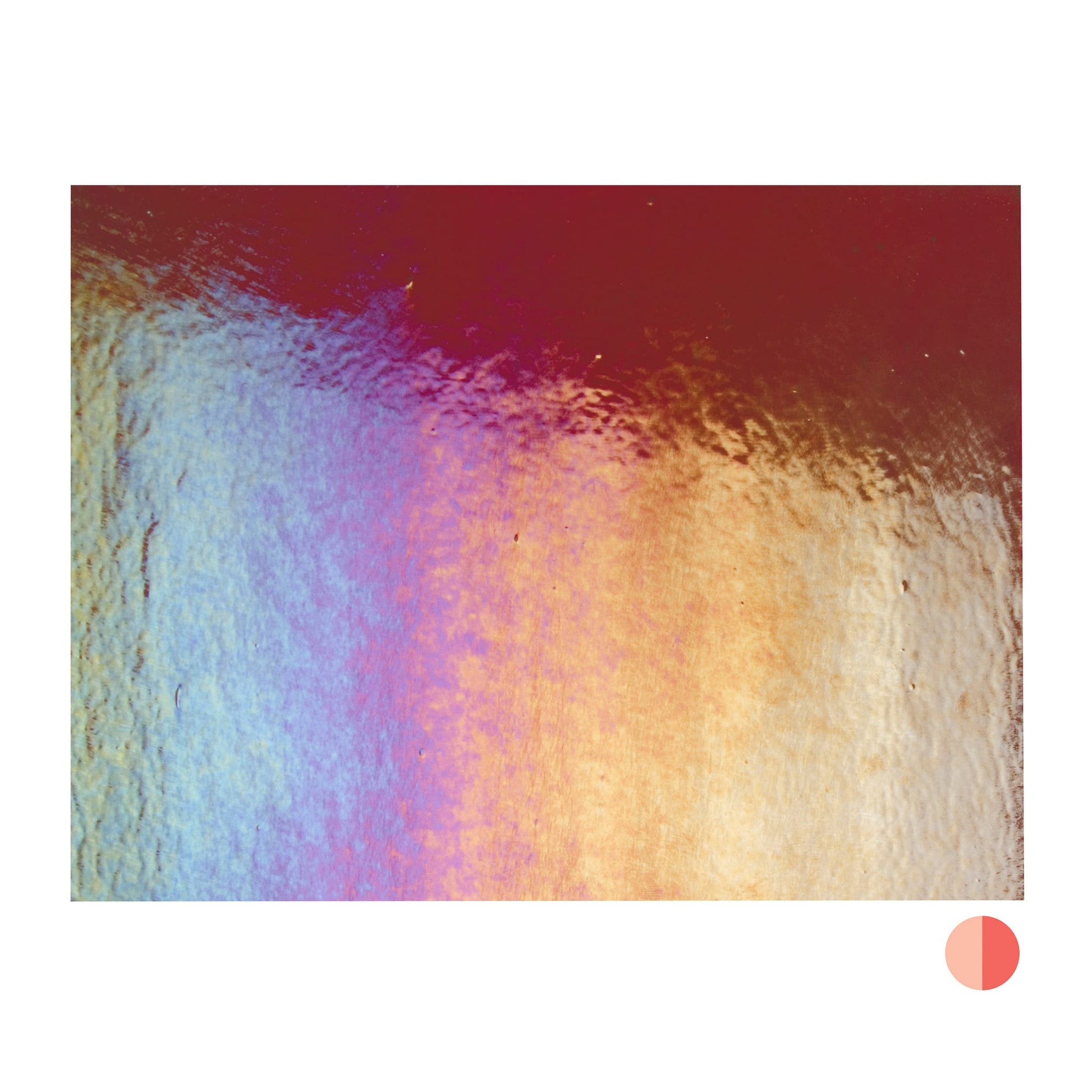 Bullseye COE90 Fusing Glass 001332 Fuchsia, Iridescent, Rainbow Half Sheet