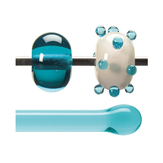 Bullseye COE90 Fusing Glass 001408 Light Aquamarine Blue Rod