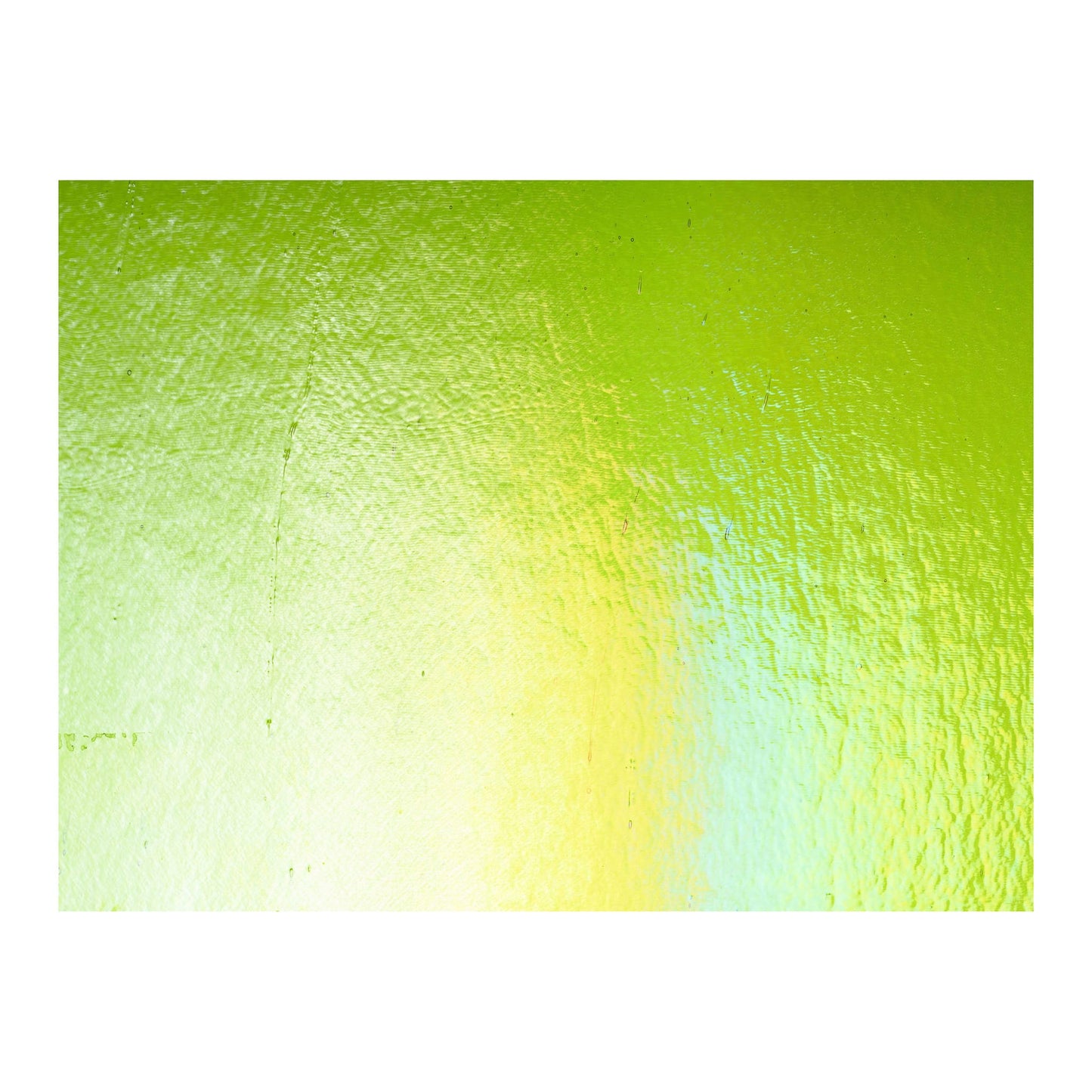 Bullseye COE90 Fusing Glass 001426 Spring Green, Iridescent, Rainbow Full Sheet