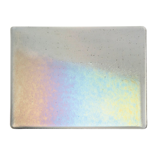 Bullseye COE90 Fusing Glass 001429 Light Silver Gray, Iridescent, Rainbow Half Sheet