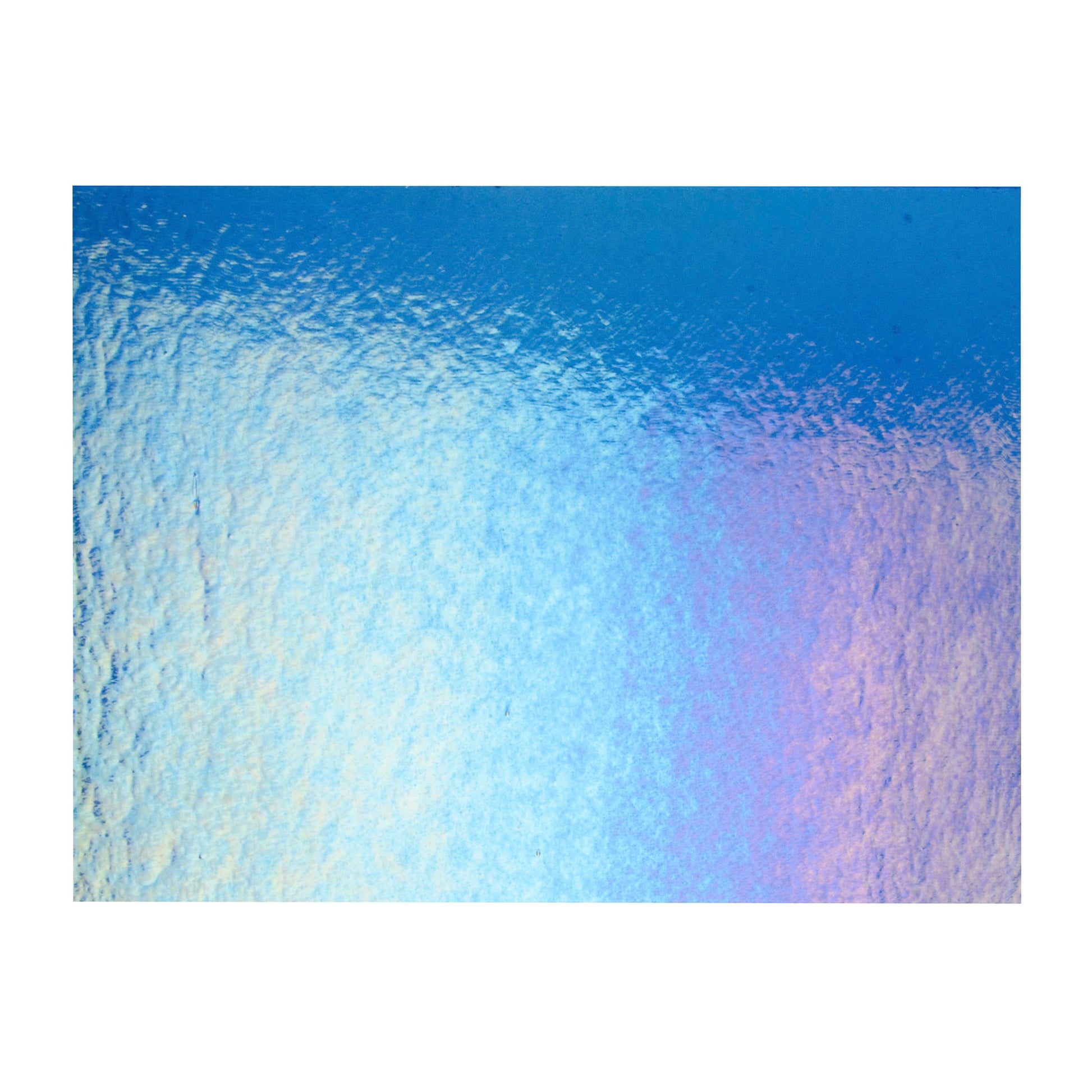 Bullseye COE90 Fusing Glass 001464 True Blue, Iridescent, Rainbow Handy Sheet