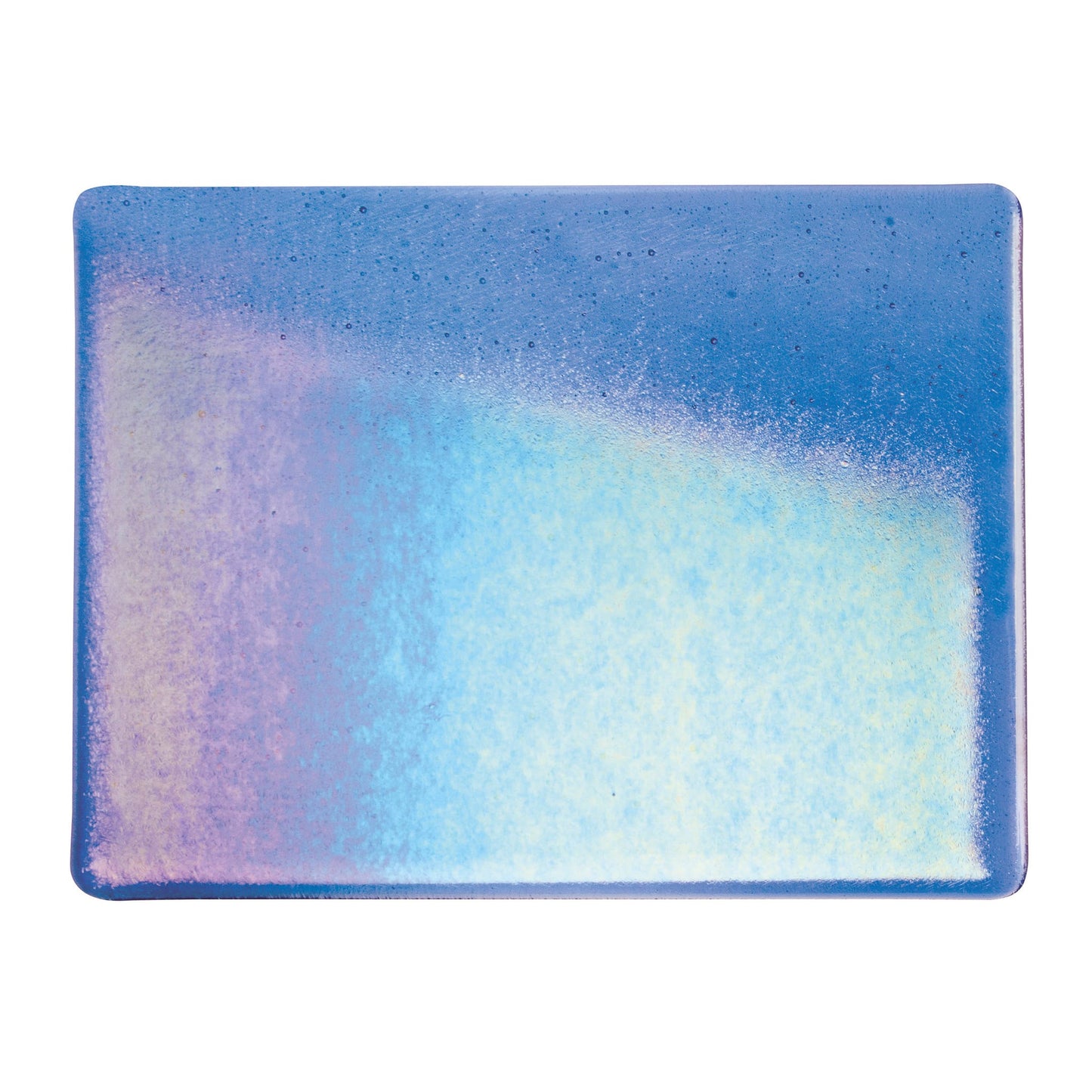 Bullseye COE90 Fusing Glass 001464 True Blue, Iridescent, Rainbow Full Sheet