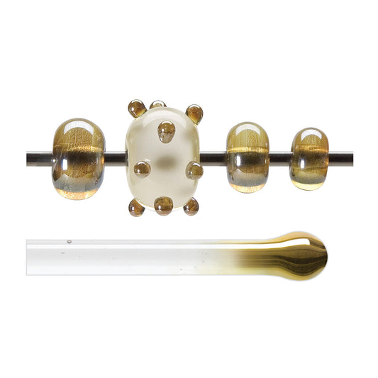 Bullseye COE90 Fusing Glass 001701 Amber Lustre Rod