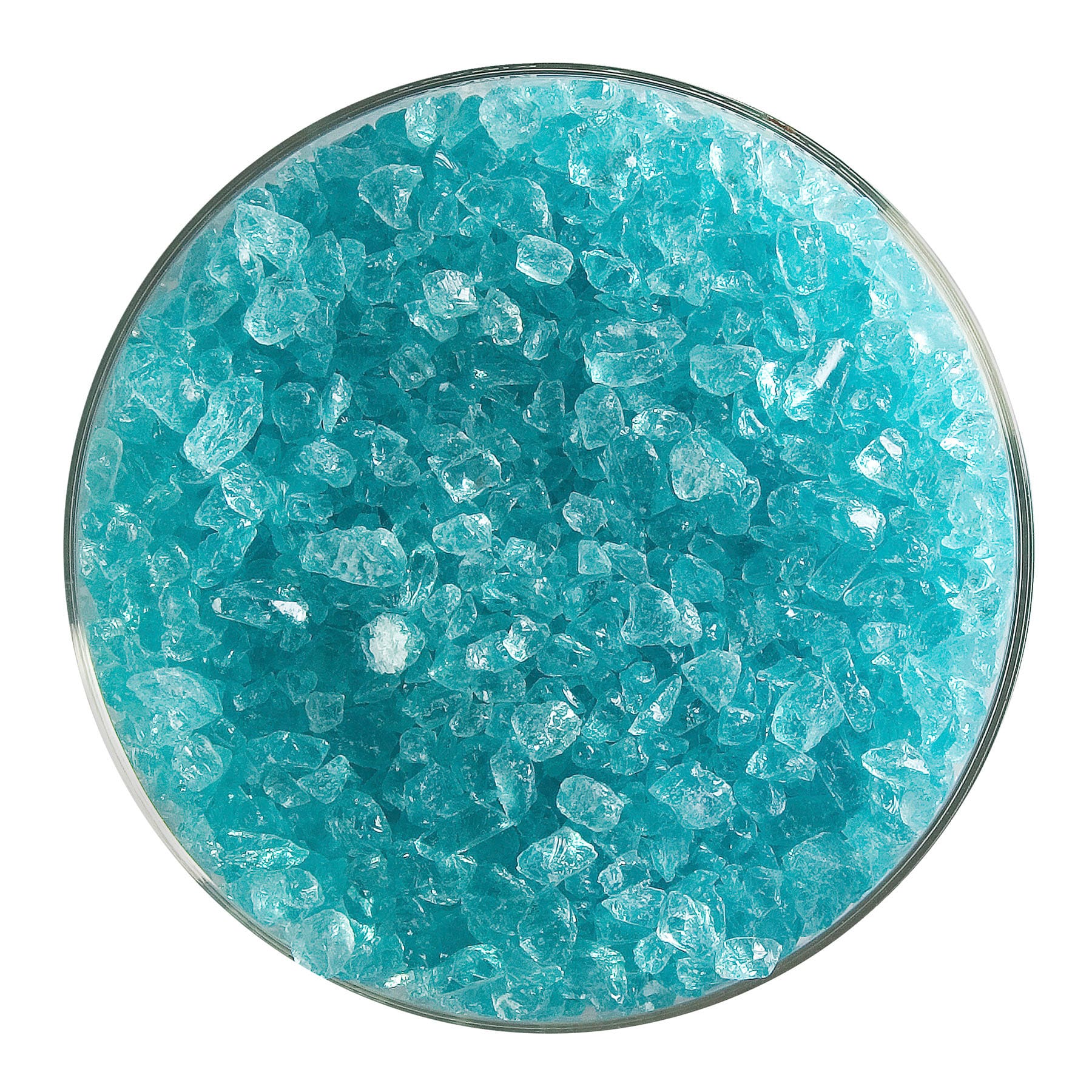Bullseye COE90 Fusing Glass 001808 Aqua Blue Frit