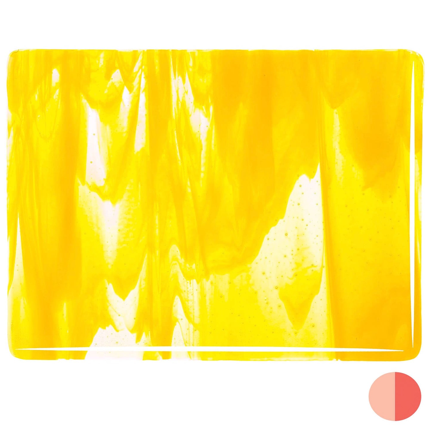 Bullseye COE90 Fusing Glass 002020 Clear, Sunflower Yellow Opalescent Full Sheet