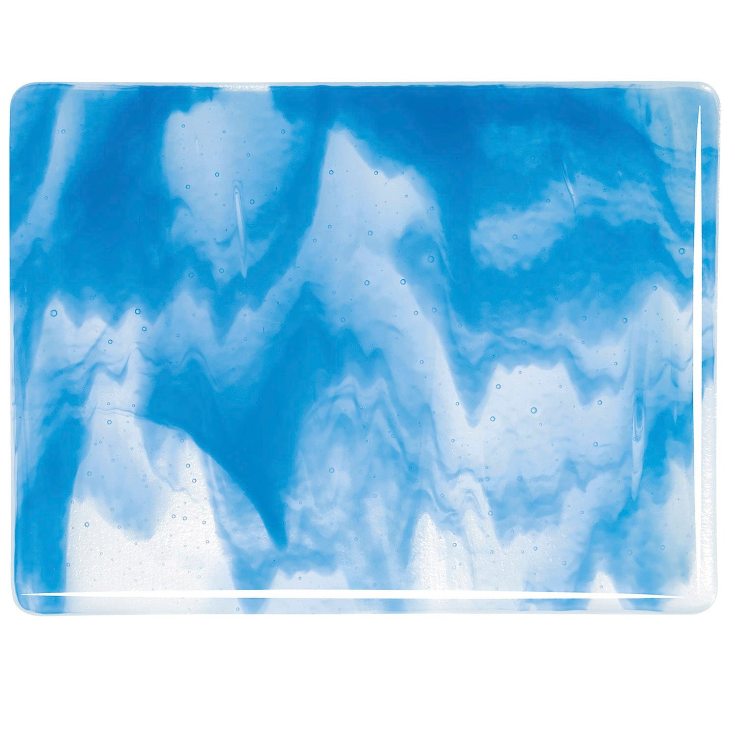 Bullseye COE90 Fusing Glass 002064 Clear, Egyptian Blue Opalescent Handy Sheet