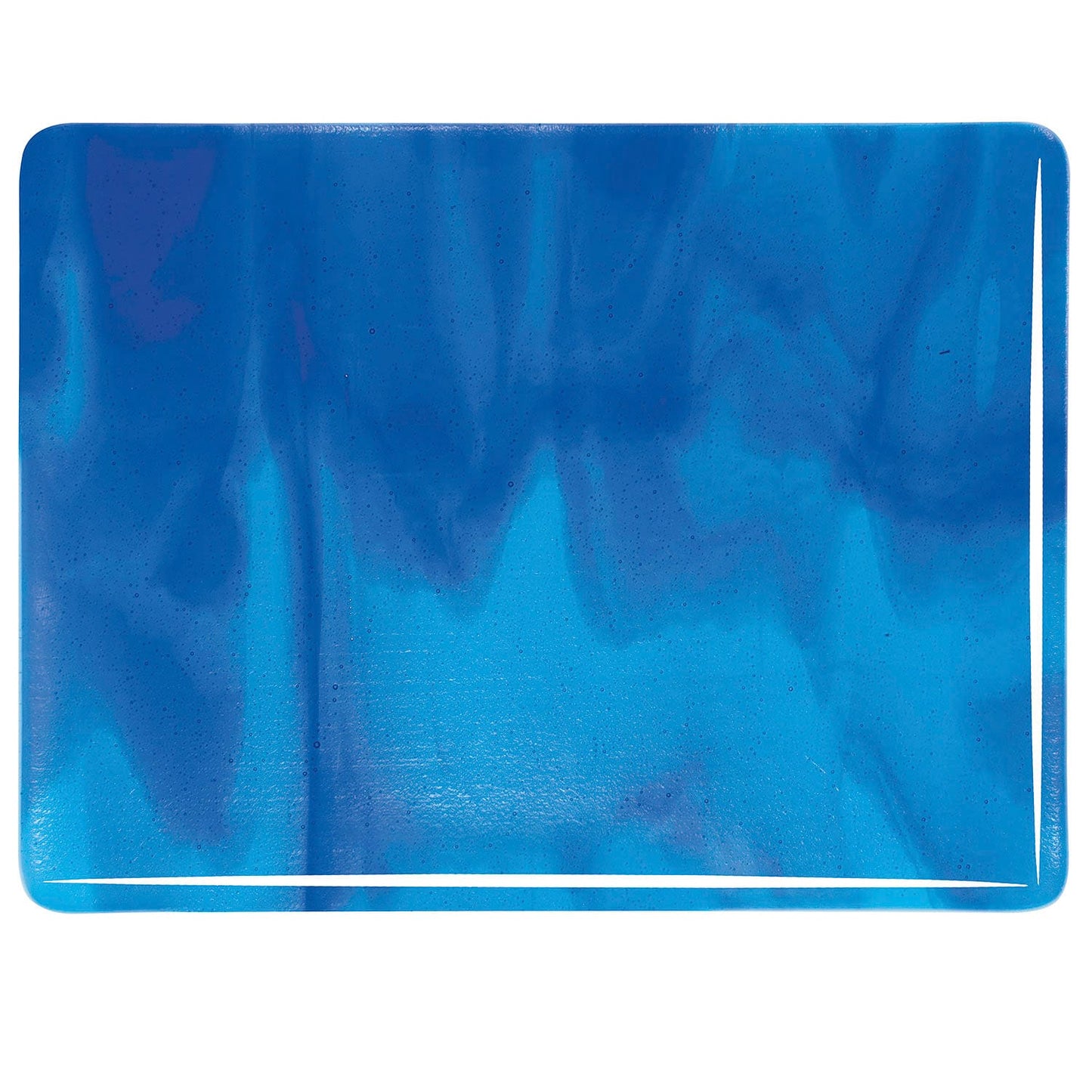 Bullseye COE90 Fusing Glass 002116 Turquoise Blue, Deep Royal Blue Full Sheet