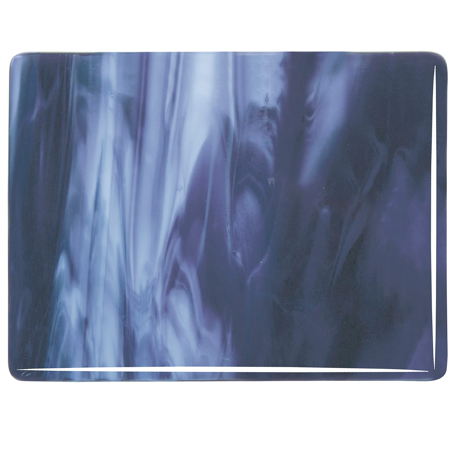 Bullseye COE90 Fusing Glass 002128 Royal Purple, Powder Blue Opalescent Half Sheet