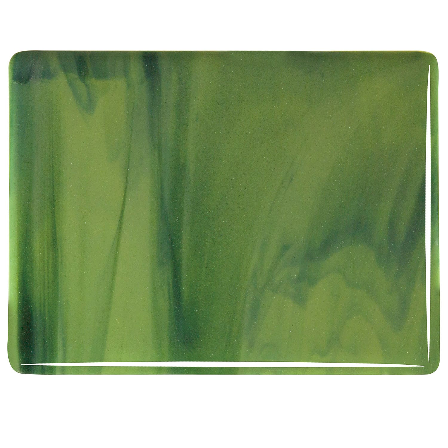 Bullseye COE90 Fusing Glass 002212 Olive Green Opalescent, Forest Green Handy Sheet