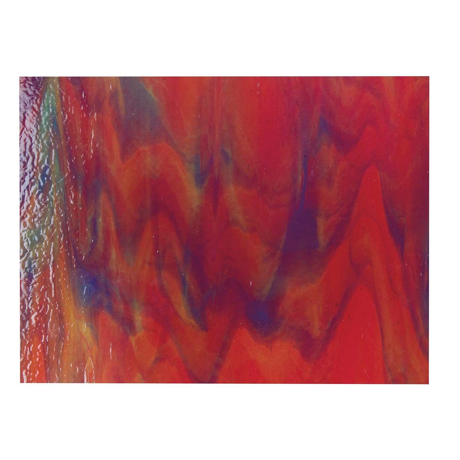 Bullseye COE90 Fusing Glass 003126 Bright Pink, Royal Blue, Spring Green Full Sheet