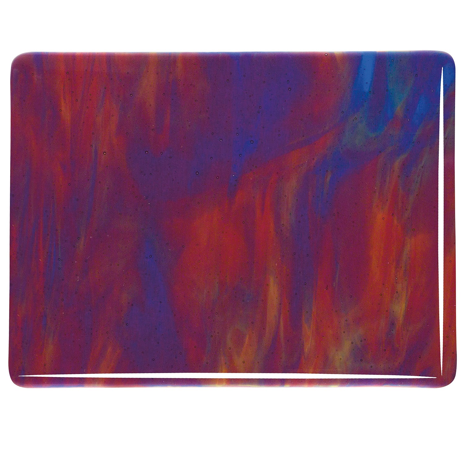 Bullseye COE90 Fusing Glass 003126 Bright Pink, Royal Blue, Spring Green Full Sheet