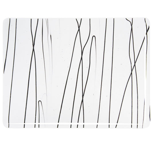 Bullseye COE90 Fusing Glass 004100 Black Streamers Handy Sheet