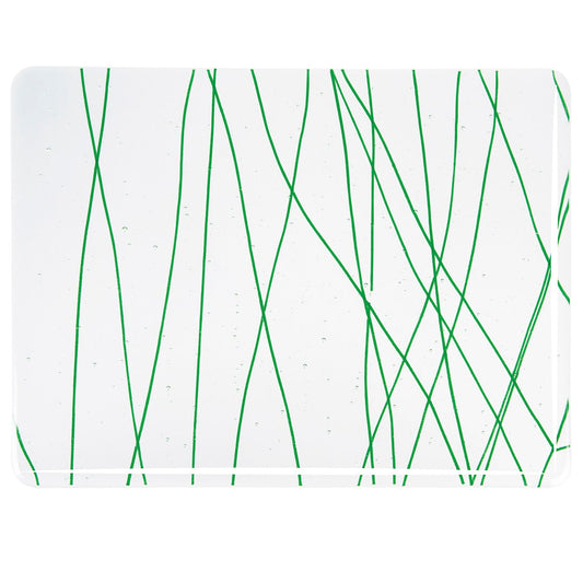 Bullseye COE90 Fusing Glass 004152 Forest Green Streamers Half Sheet