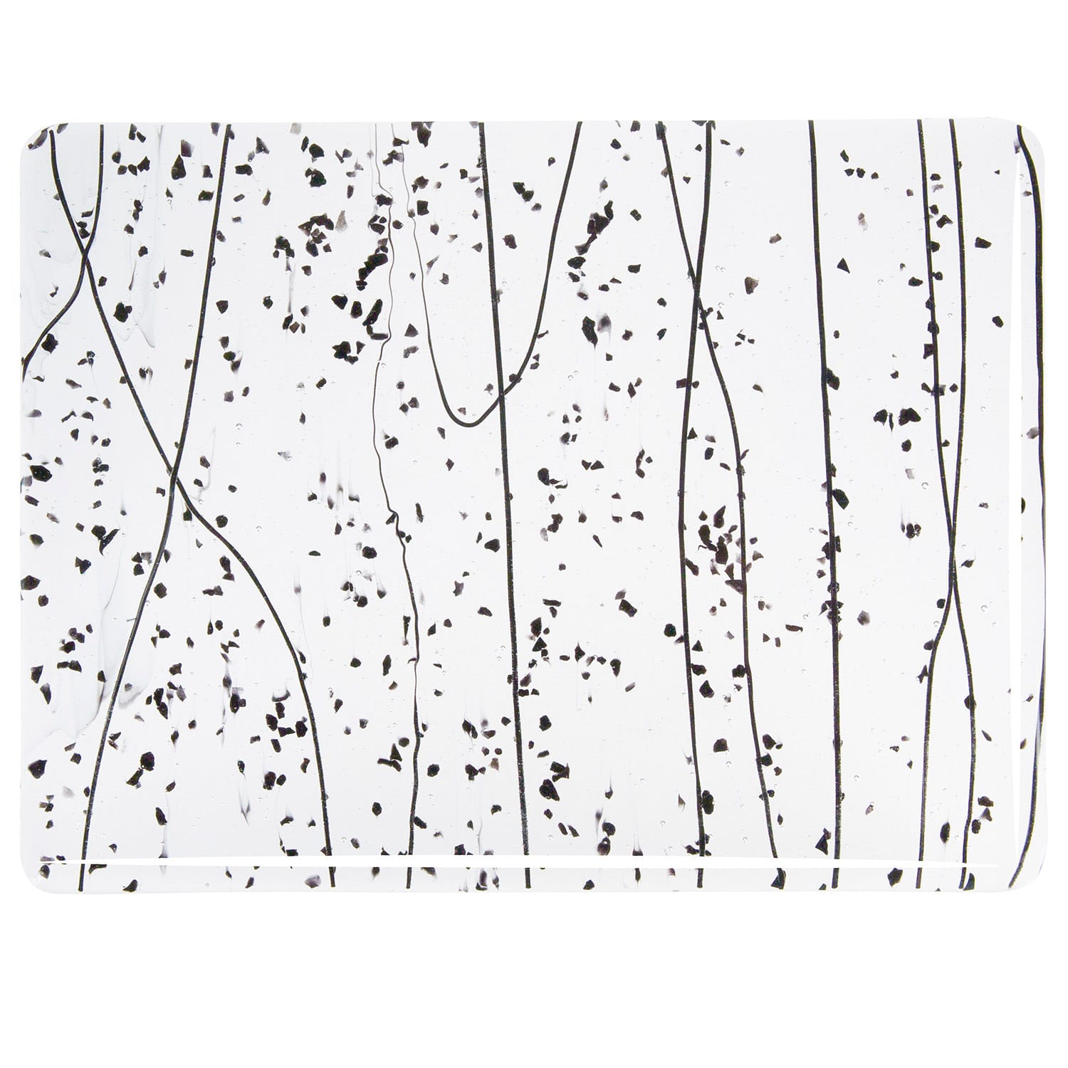 004200 Black Frit, Black Streamers Full Sheet Australian Art Glass